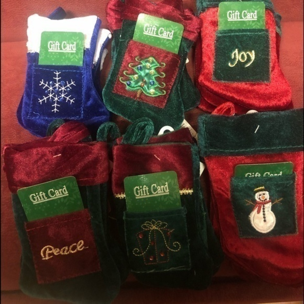 Set of 4 Gift card stockings